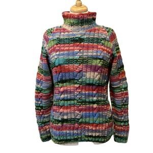 Sweater Venture Hand knit 100% wool colorful sweater